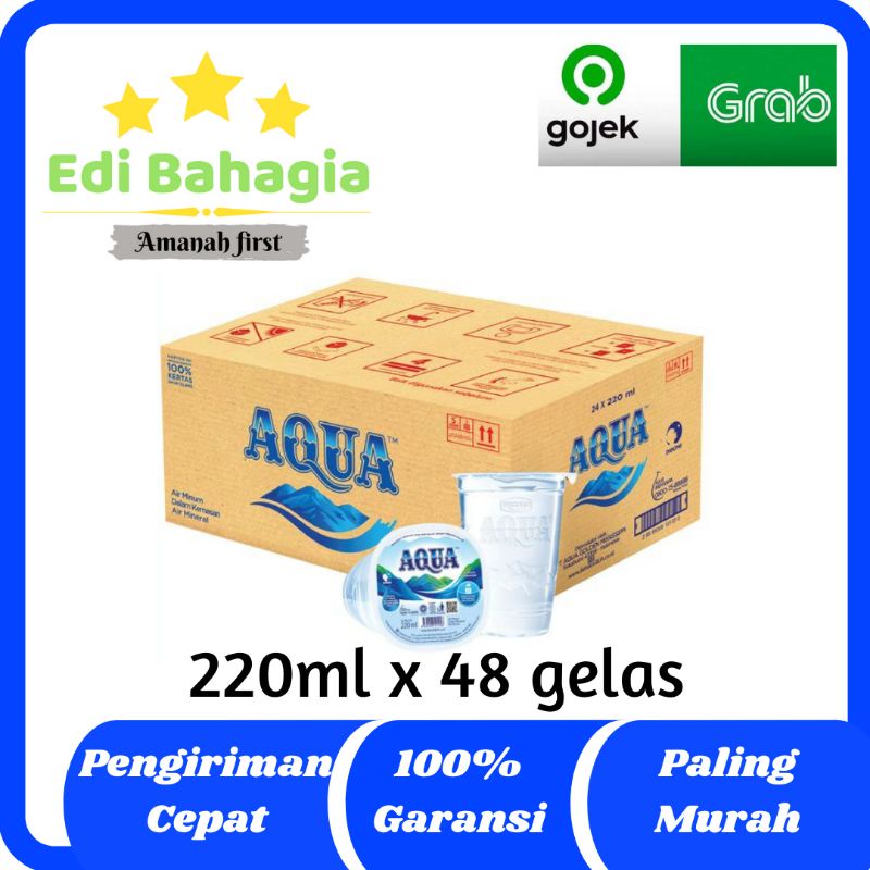 Jual Air Mineral Aqua Gelas 220 Ml 1 Dus Shopee Indonesia