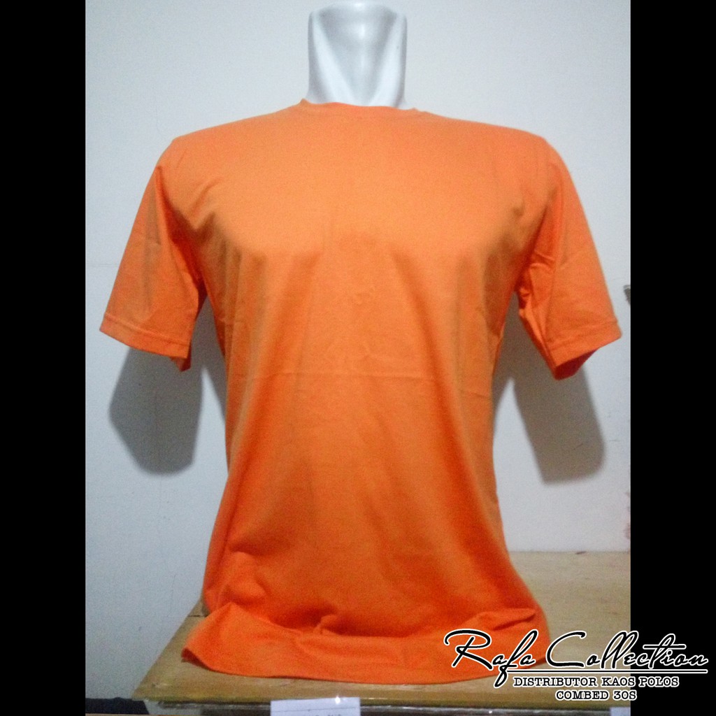 Jual Kaos Polos Orange (unisex) | Shopee Indonesia