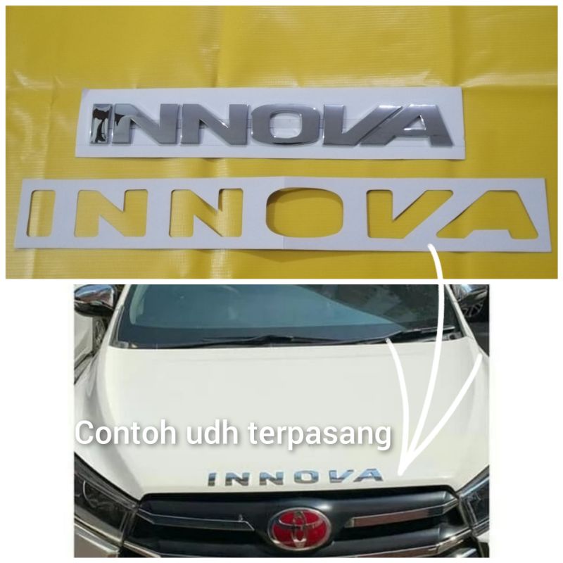 Jual emblem kap mesin innova reborn th 16 sampai 21 crom | Shopee Indonesia