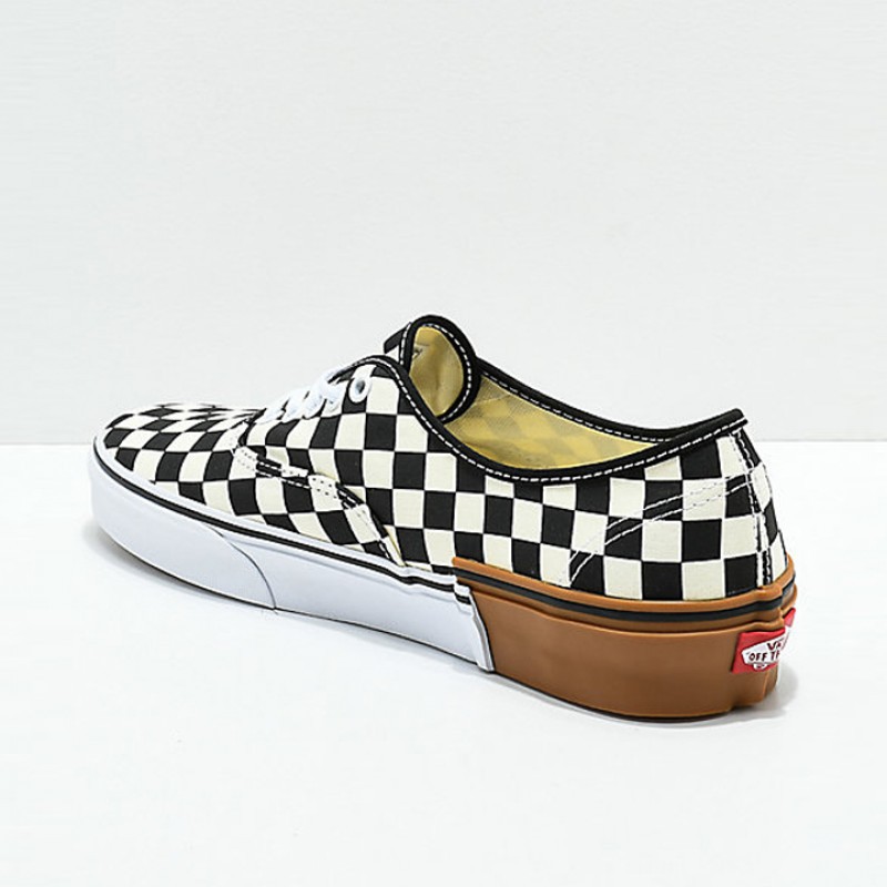 Vans authentic gum block checkerboard skate shoes sales