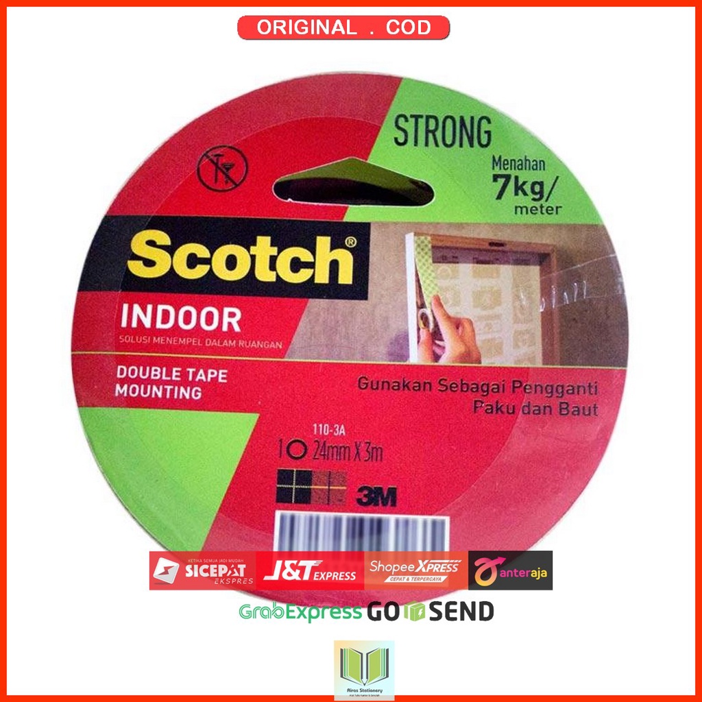 Jual 3M Scotch 1103A Mountingtape 24mm x 3m Permanent Shopee