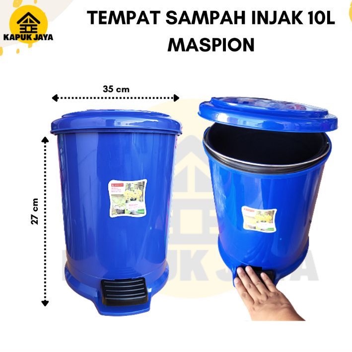 Jual Tempat Sampah Injak Pedal Pail Step On Dustbin 10l Maspion Shopee Indonesia 6411