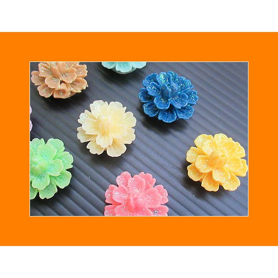 Jual 10 Buah Resin Bunga Teratai Glitter 1,9 cm (MRI-020) Foton Craft ...