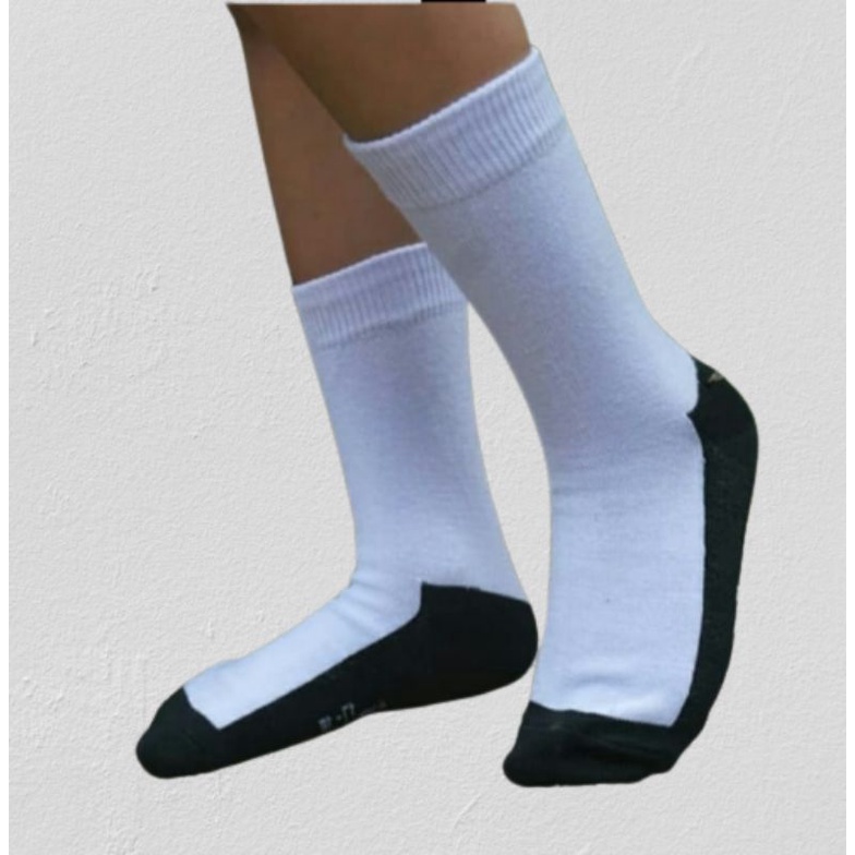 Jual Kaos kaki sekolah putih tapak hitam isi 3 pasang / Kaos kaki anak