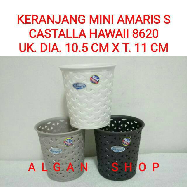 Jual Keranjang Plastik Amaris S 8620 Mini Hawaii Castalla Bulat Wadah Pot Tempat Alat Tulis 9220