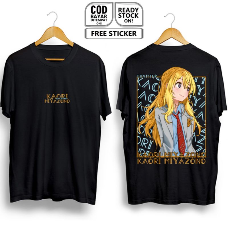 Jual KAOS KAORI MIYAZONO SHIGATSU WA KIMI NO USO WAIFU ANIME MANGA KOUSEI ARIMA HIKARU NARA