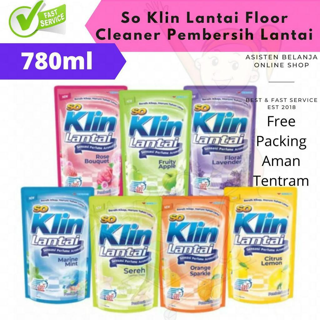 Jual So Klin Soklin Pembersih lantai Lavender Lemon Sereh Rose Apple ...