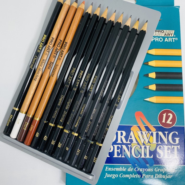 Jual PRO ART DRAWING PENCIL SET 12 PCS Shopee Indonesia