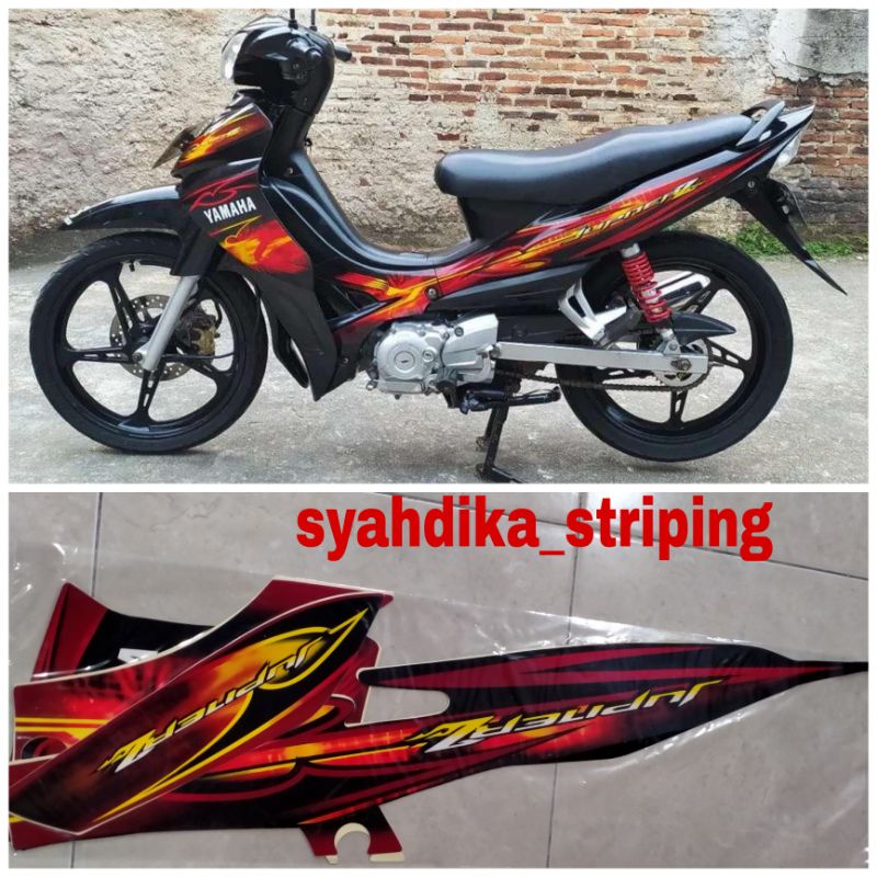 Jual STIKER STRIPING LIS BODY YAMAHA JUPITER Z 2008 CW HITAM | Shopee