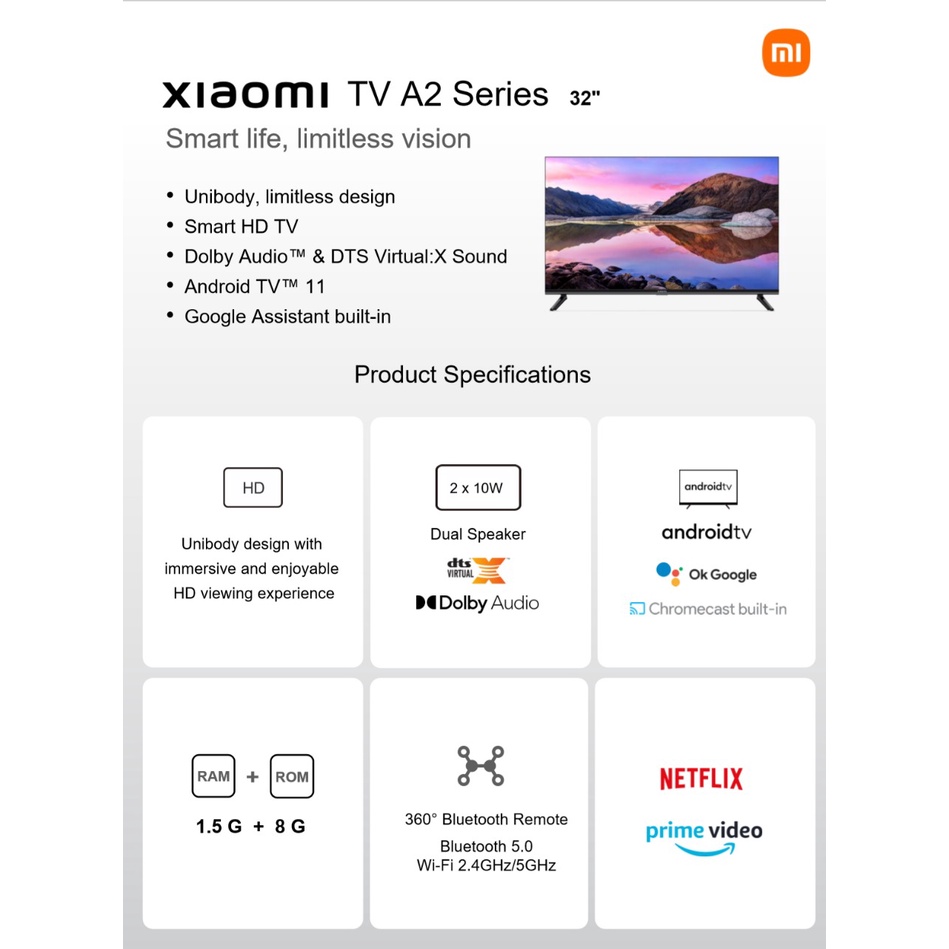 Jual Xiaomi tv A2 Series 32 | Shopee Indonesia