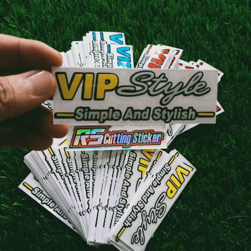 Jual STICKER CUTTING VIP STYLE 10 X 3,5 | Shopee Indonesia