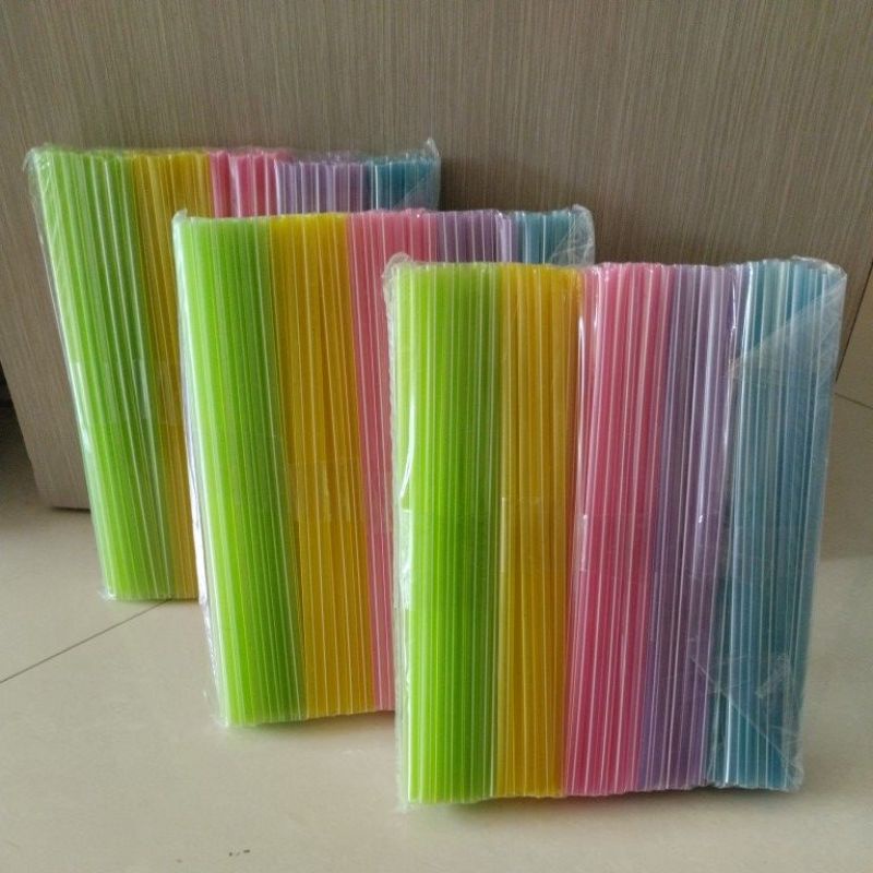 Jual Sedotan Warna warni/Sedotan Es/Sedotan murah/Sedotan teh/Sedotan