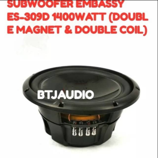 Jual SUBWOOFER EMBASSY ES-309D UKURAN 12 INCH 1400 WATT (DOUBLE COIL ...