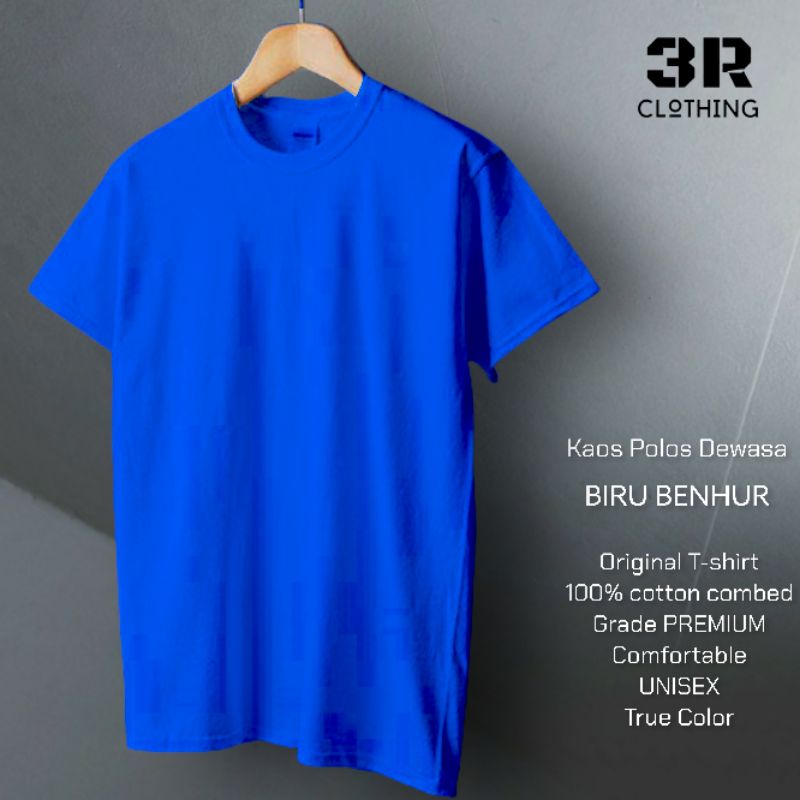 Jual 3rclt Kaos Polos Dewasa Benhur Special Cotton Combed Premium 30s Shopee Indonesia 0675