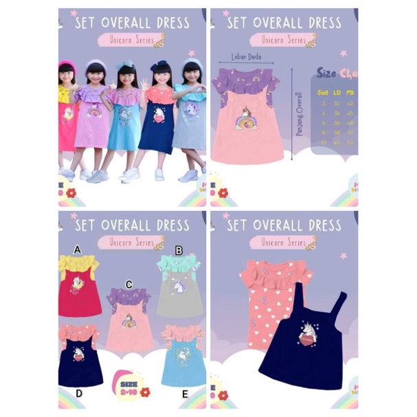 Jual READY SET OVERALL UNICORN MINIDOLPHIN DRESS ANAK | Shopee Indonesia