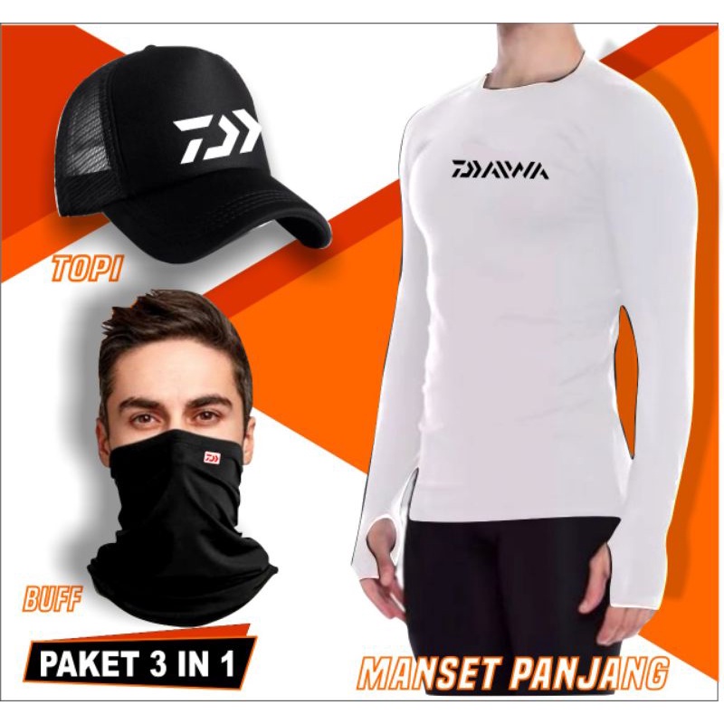 Jual paket hemat baju Jersey mancing topi dan masker buff mancing mania ...