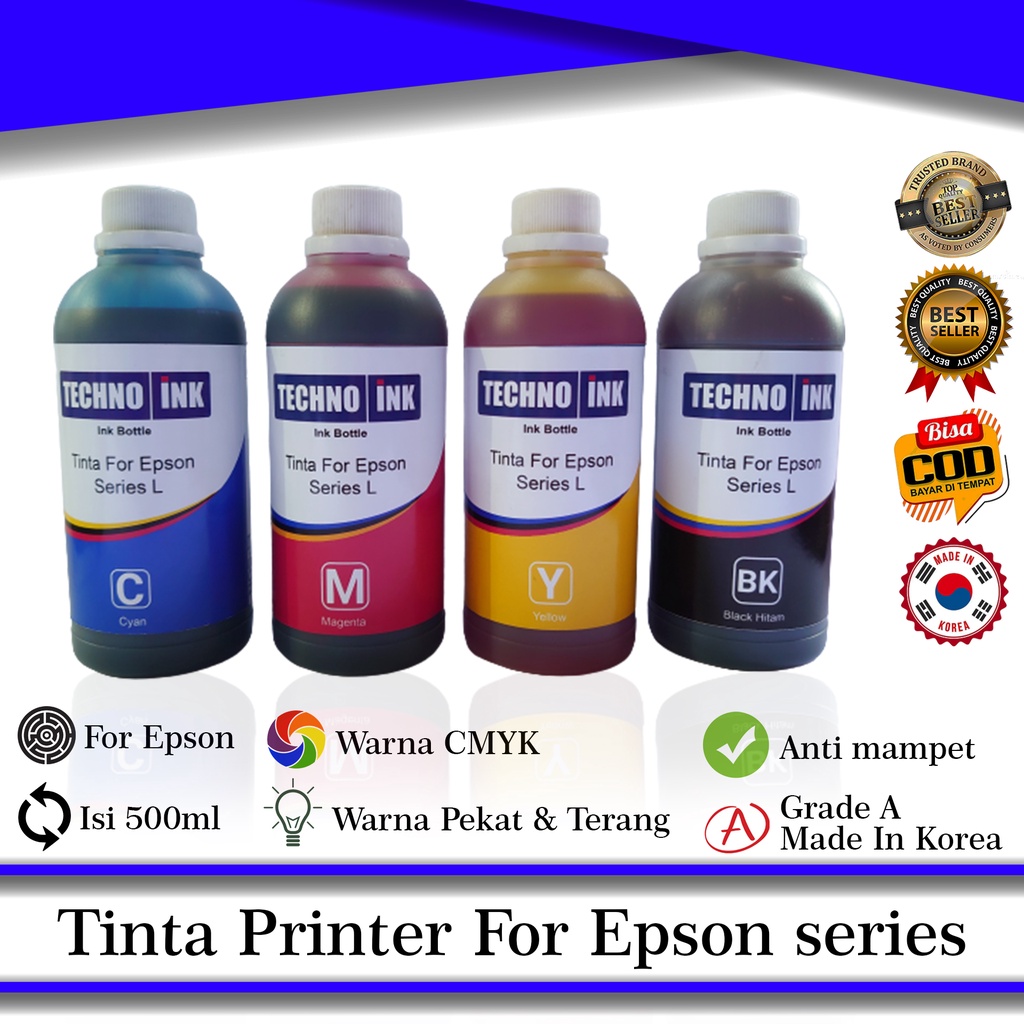 Jual Tinta Printer Epson Series L printer tinta berkualitas 500 ml