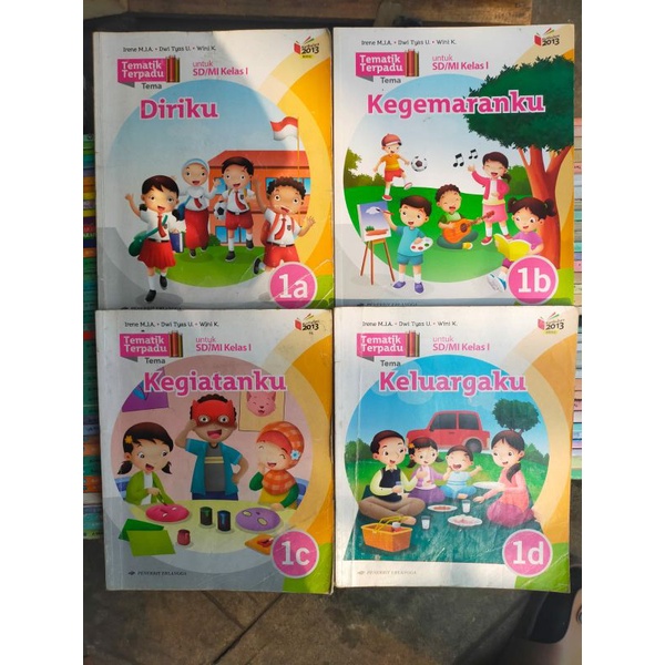 Jual Buku Bekas Tematik Terpadu SD Kelas 1 Semester 1 dan 2 Kurtilas ...