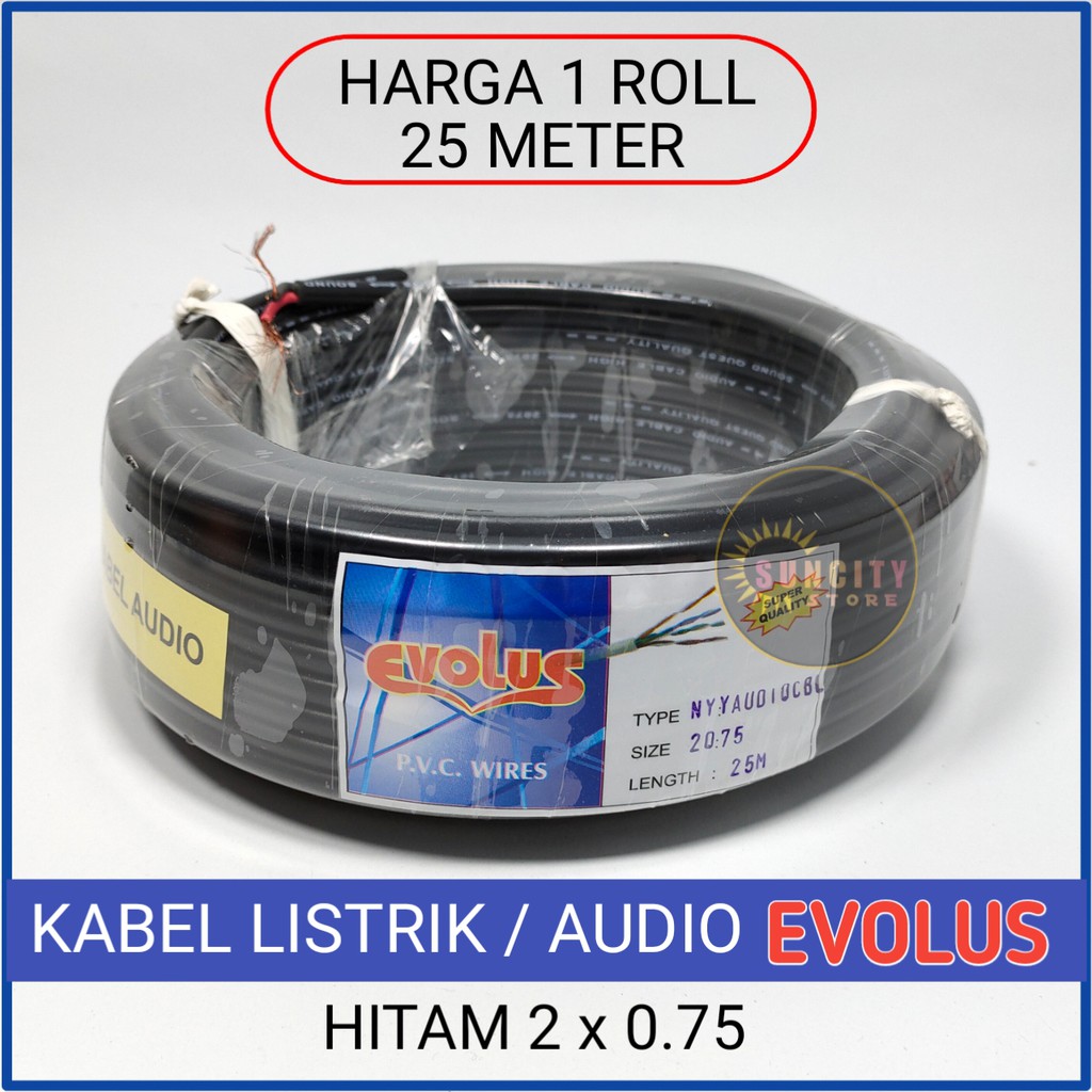 Jual Evolus Kabel Listrik Audio Hyo X Hitam Meter Shopee Indonesia