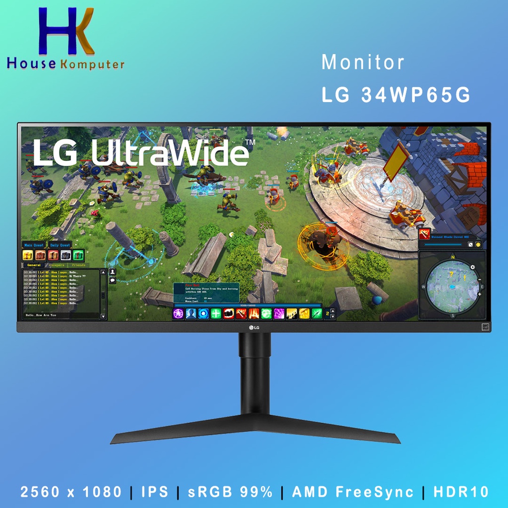 Jual Monitor Ultrawide LG 34WP65G IPS FHD USB C HDMI DP For Komputer PC