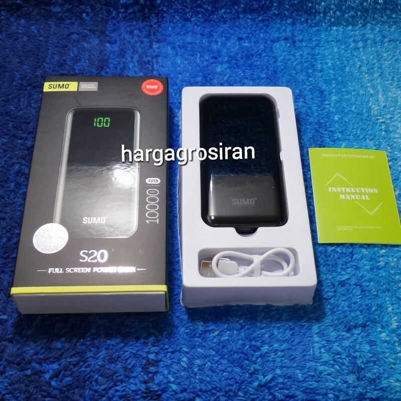 Jual Power Bank SUMO S20 Real Kapasitas 10 000 MAH 2 USB Ports | Shopee ...