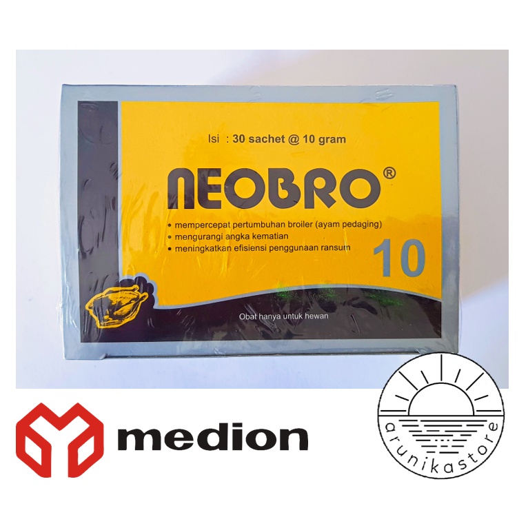 Jual NEOBRO 1 box isi 30 sachet @ 10g | Vitamin penggemuk ayam | Shopee ...