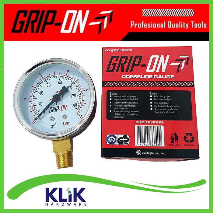 Jual Grip On Pressure Gauge Manometer Inch Alat Pengukur Tekanan