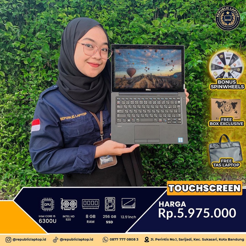 Jual DELL LATITUDE 7280/INTEL CORE i5-6300U/INTEL HD 520/RAM 8GB/SSD ...