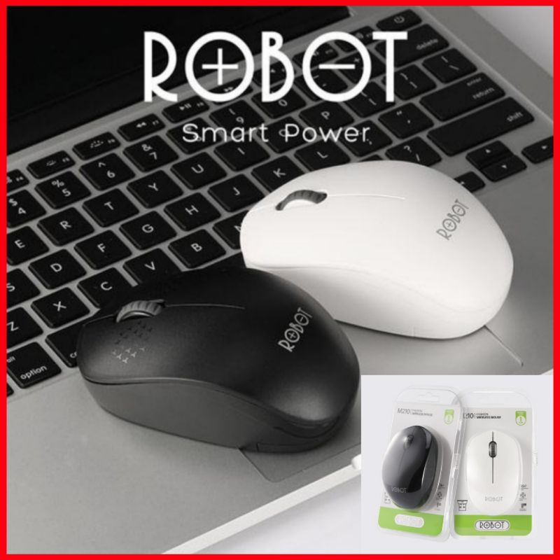 Jual Robot Original USB Mouse Bluetooth Wireless Optical M210 2.4G ...