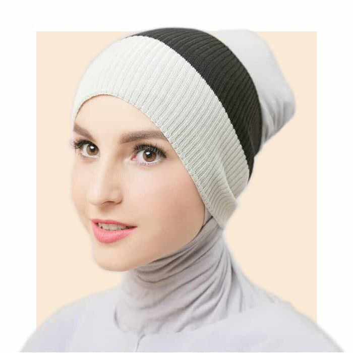 Jual Ciput Hijab Rajut / Inner Jilbab Anti Pusing BANDANA DUA WARNA ...