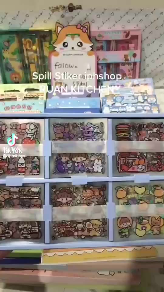 Jual IPHSHOP Stiker isi 200 Lembar Sticker Aesthetic Stiker PVC Anti ...