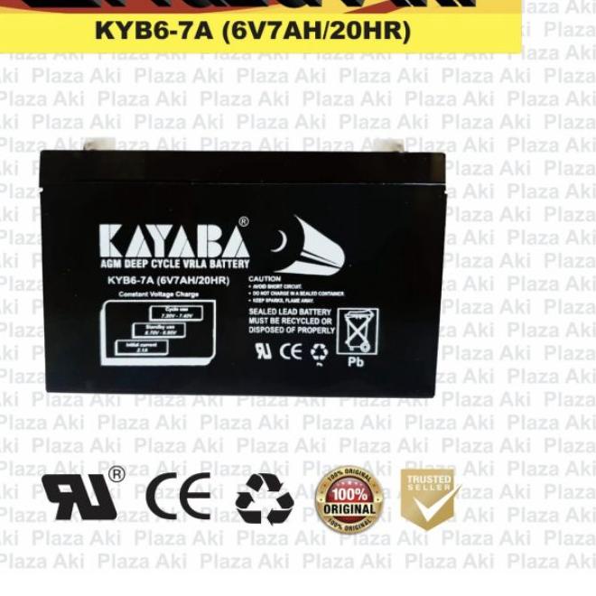 Jual FRESHH Aki Baterai Kering VRLA MF 6V 7Ah 6V7Ah Accu Kayaba AGM ...