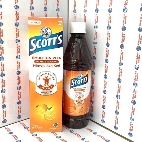 Jual Scott's Emulsion Vita Rasa Jeruk 400 ml - Vitamin A,D Dan Kalsium ...