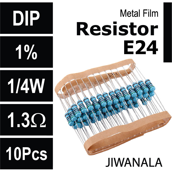 Jual 10pcs Resistor Metal Film DIP 1/4W 1% 1.3 1R3 ohm | Shopee Indonesia