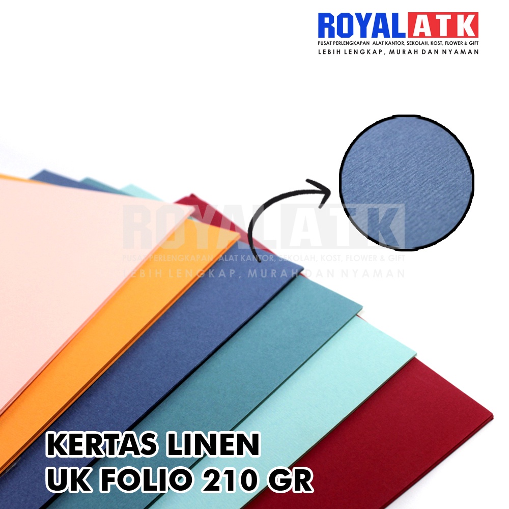 Jual Kertas Linen Folio Warna Campur 210 Gr Shopee Indonesia