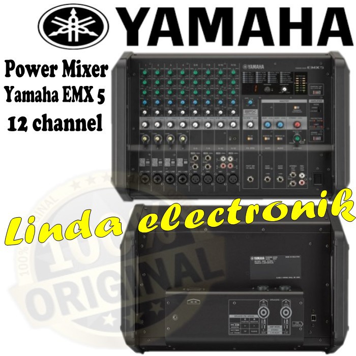 Jual power mixer yamaha emx 5 yamaha emx5 12 channel garansi resmi
