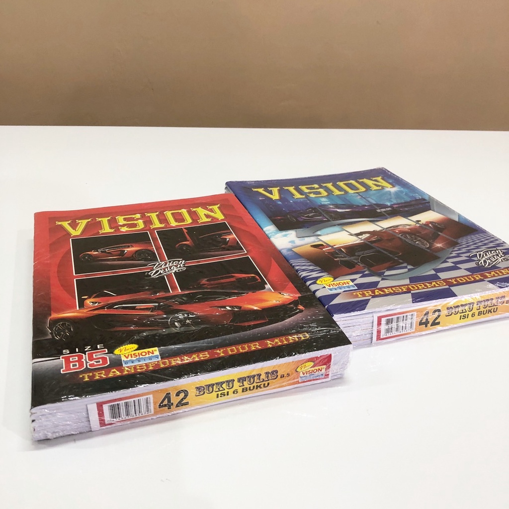 Jual 1218 SATUAN Buku Tulis BOXY Vision 42 Lembar Buku Catatan Sekolah ...
