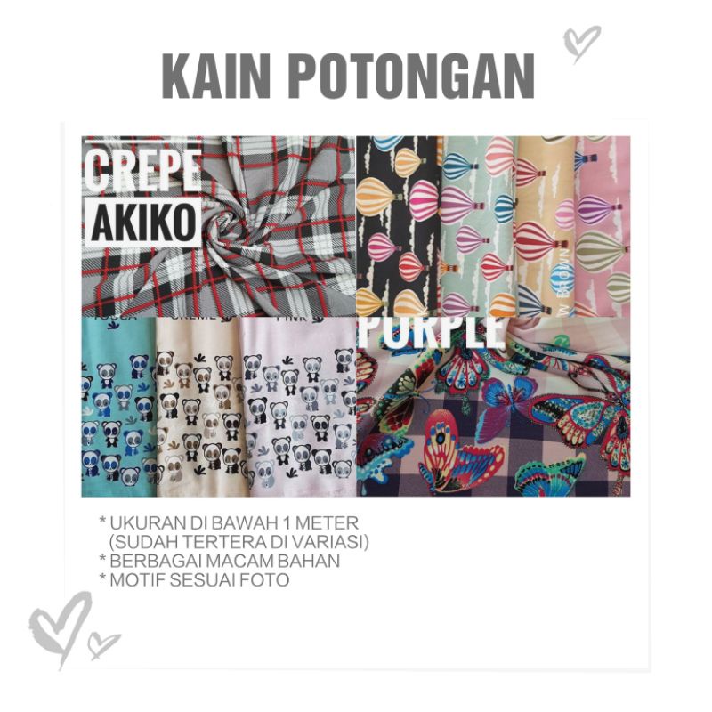 Jual KAIN POTONGAN BERBAGAI MACAM BAHAN | Shopee Indonesia