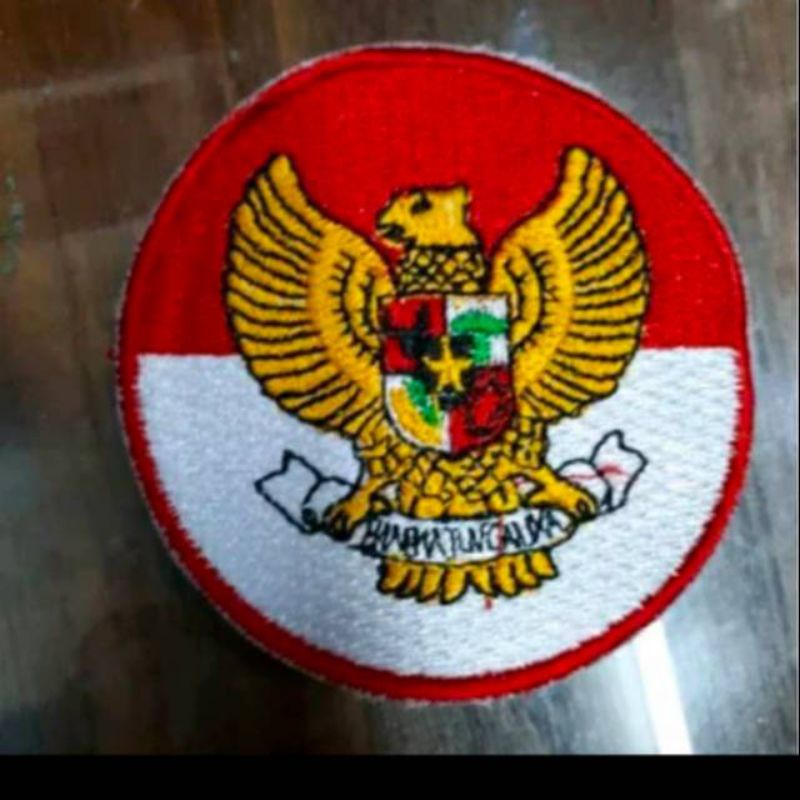 Jual Logo bordiran, Bedge MERAH PUTIH GARUDA bulet | Shopee Indonesia