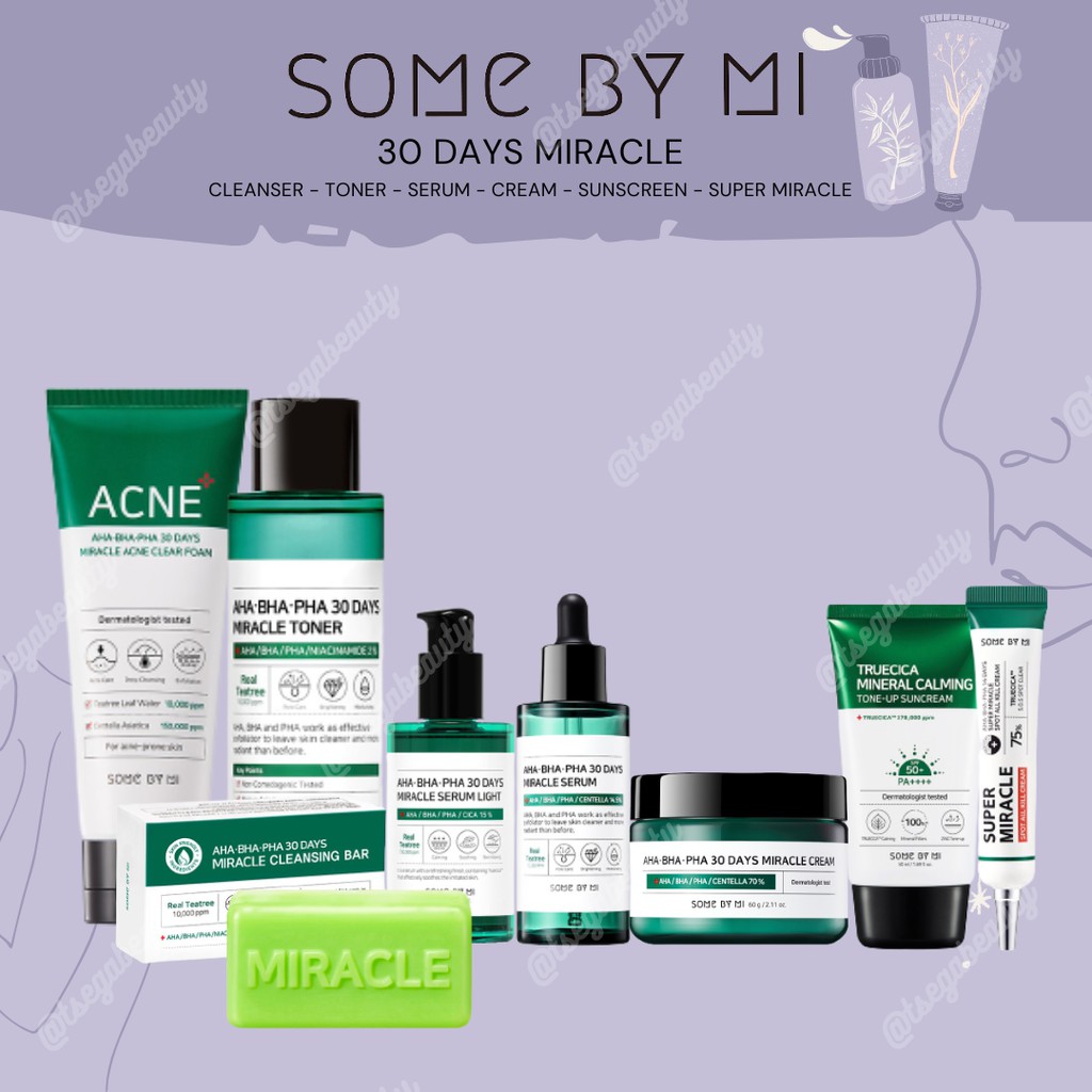 Jual Some by Mi 30 Days Miracle Cleansing Bar Foam, Toner, Serum, Cream ...