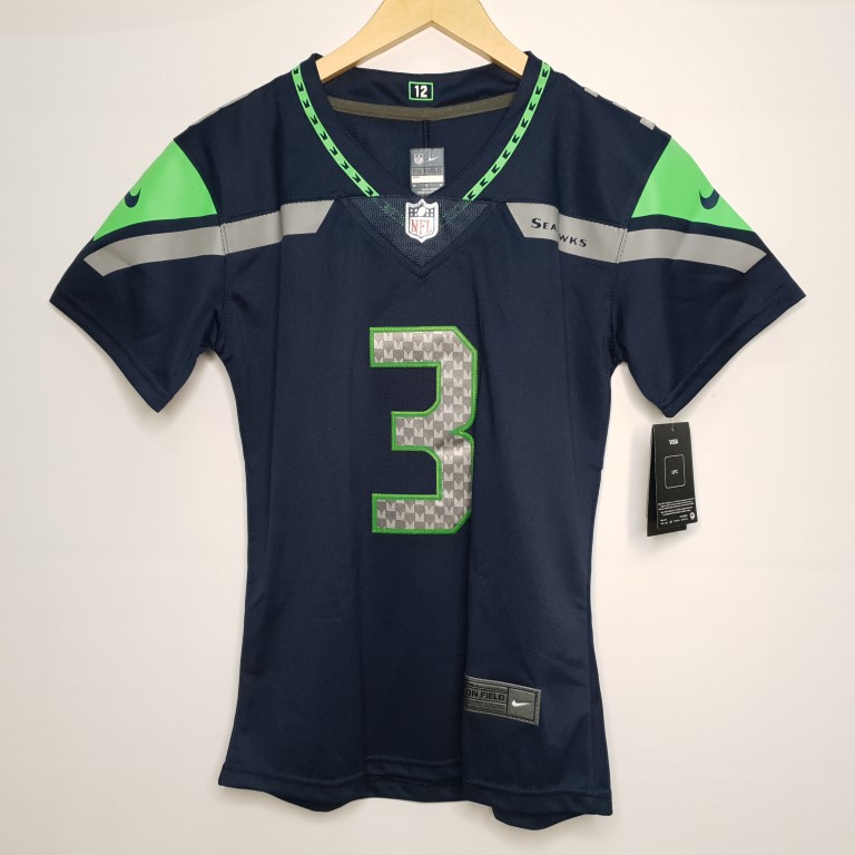 NFL Seattle Seahawks #3 Russell Wilson good Nike On Field Jersey size 44