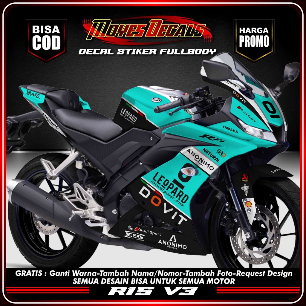 Jual Decal R15 V3 LEOPARD Fullbody | Shopee Indonesia