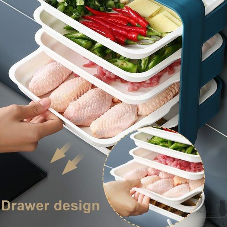 Jual SHOPEE MALL Multi layer stacking plate hanging tray hanging rack ...