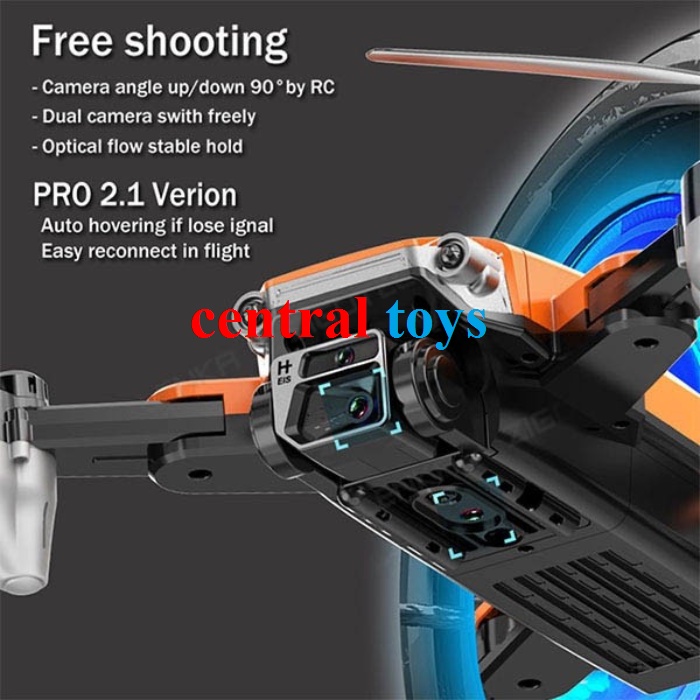 Jual drone N95 dual camera 4K strobo LED sensor anti tabrak optical ...