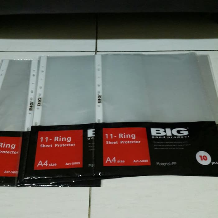 Jual Map / Sheet Protector merk BIG ( 11 Ring uk. A4 ) | Shopee Indonesia