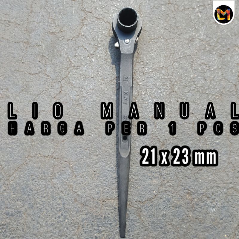Jual Double Rachet Wrench 21 x 23 Mm Kunci Ring Ratchet Scaffolding 21 ...