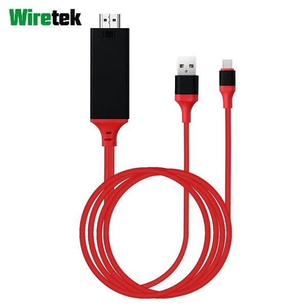 Type C to HDMI HDTV with Charging Adaptor Cable 2 meter