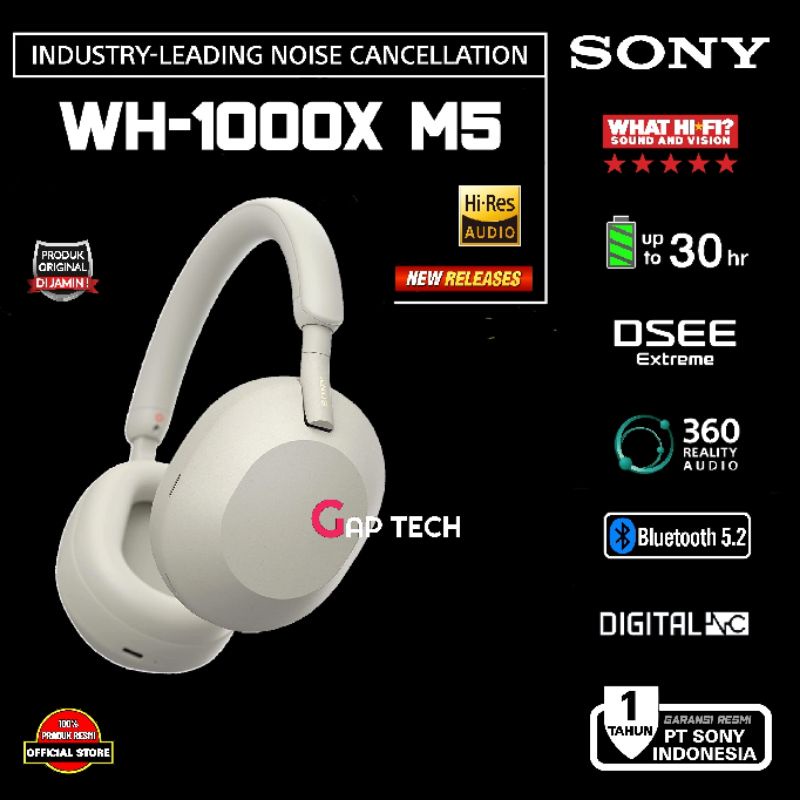 Sony WH-1000XM5 Wireless Bluetooth Noise Cancelling Over Ear Headphone (wh1000xm5) I.59898345