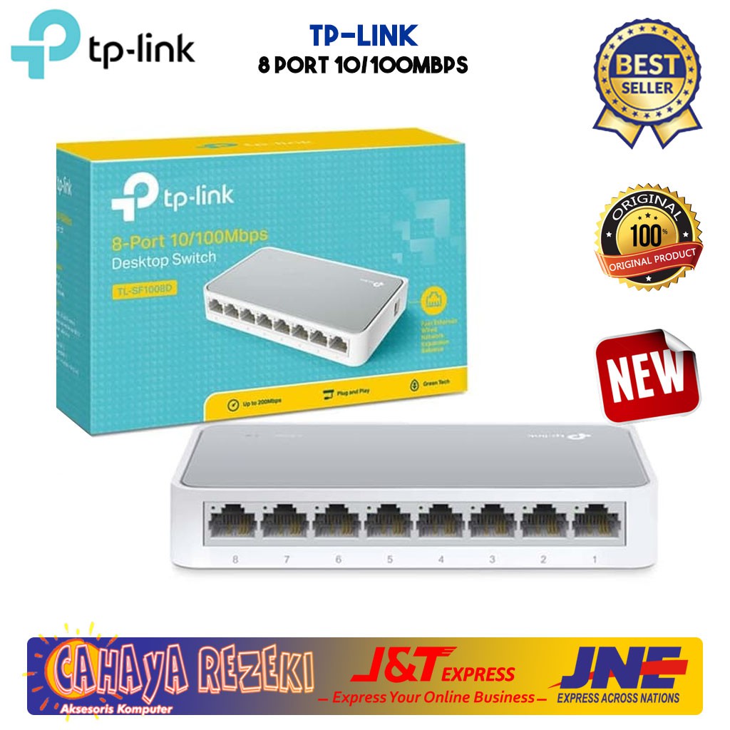 Jual TP-Link TL-SF1008D 8 Port Desktop Switch Hub 10/100Mbps Original ...