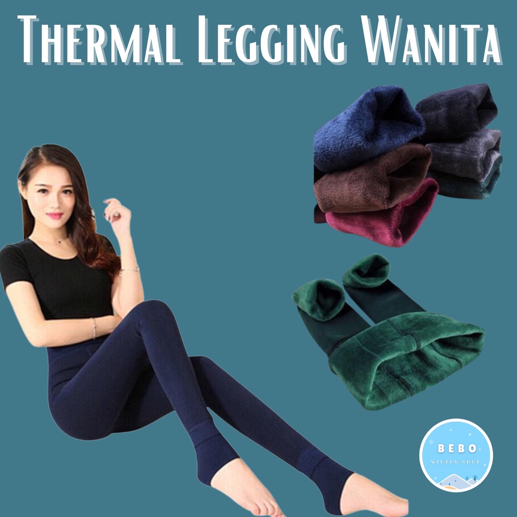 Jual Legging thermal wanita dewasa long john celana hangat musim dingin Shopee Indonesia